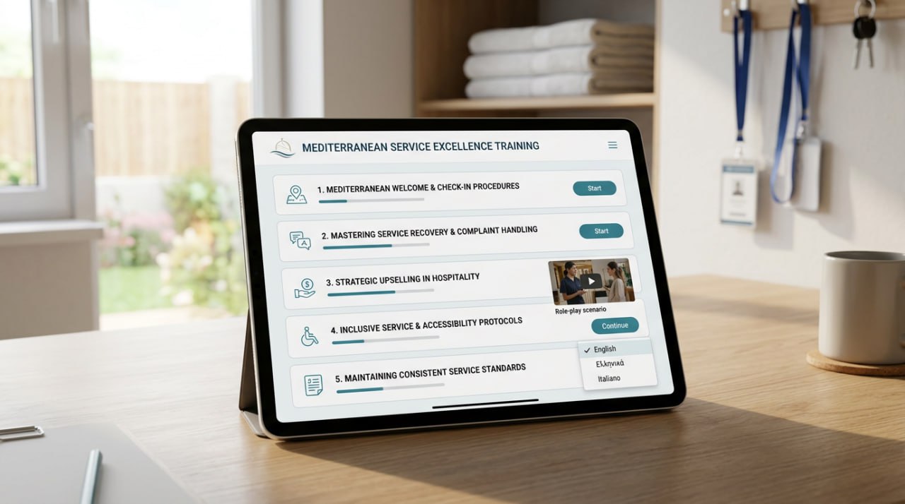 Multilingual training interface on mobile phone